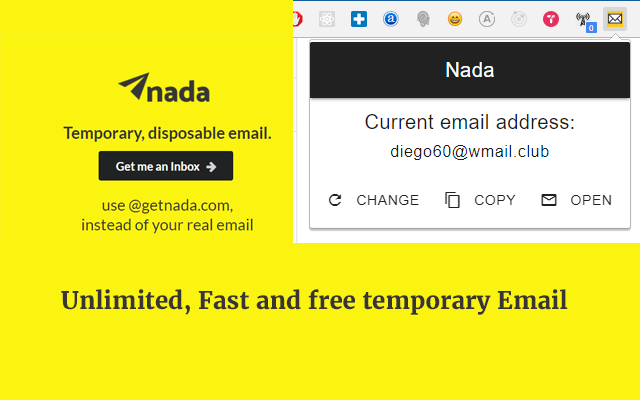 Nada - Temp mail, Disposable Email.