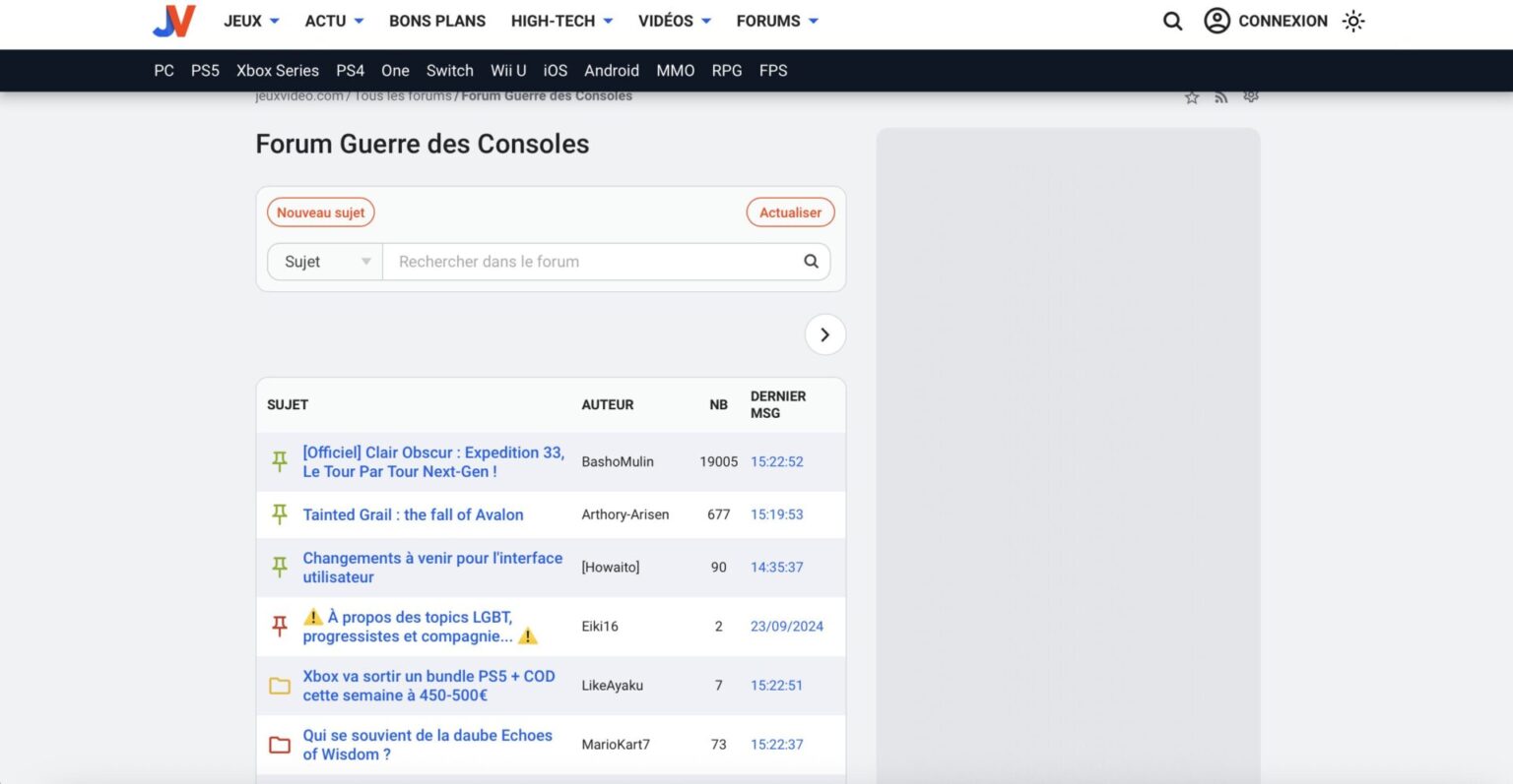 Guerre Des Console Forum