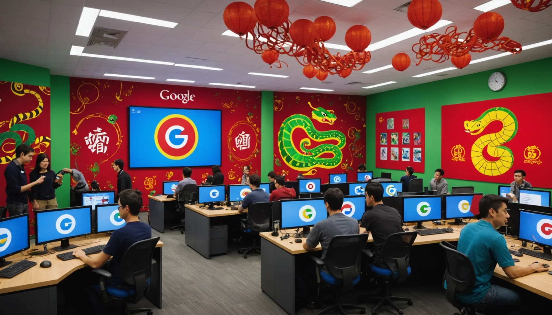 jeu google sur l'année du serpent